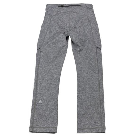 LULULEMON Speed Up Crop (21") Size 2 Heathered Black - Picture 7 of 8